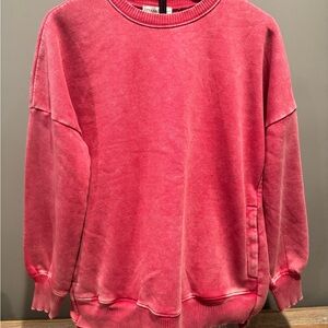 Cozy Pink Crew Neck Sweater